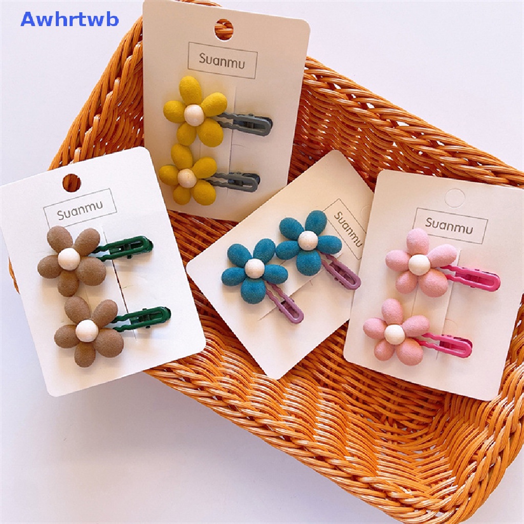 1 Cặp Kẹp Tóc Hình Hoa Nhiều Màu Sắc Thời Trang Dành Cho Nữ Mới