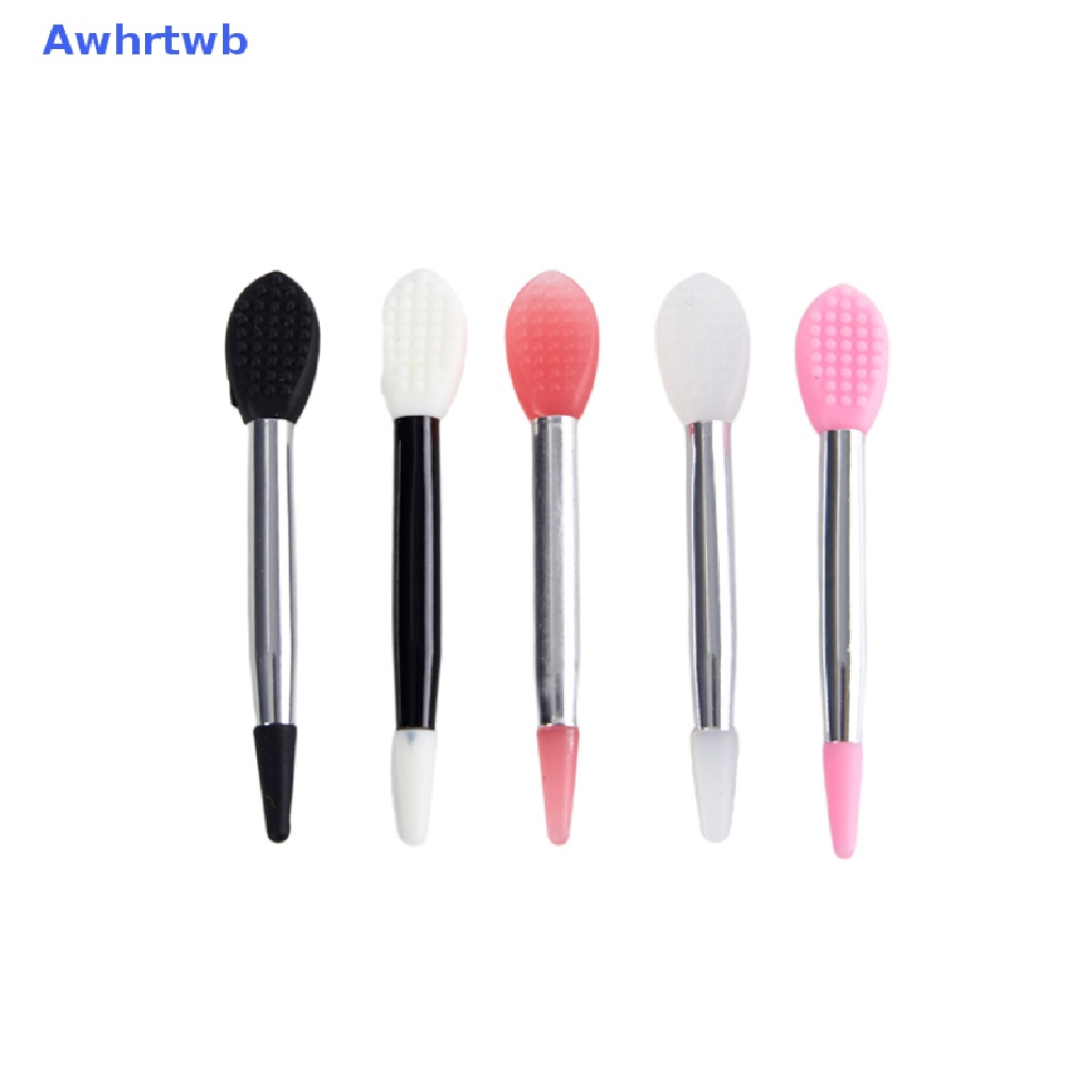 Set 5 Cọ Đắp Mặt Nạ Môi Hai Đầu Bằng Silicone Tiện Lợi Mới