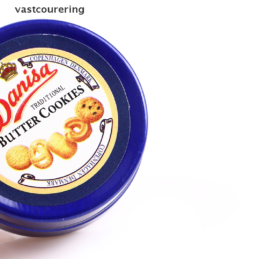 1 Hộp Thiếc Đựng Bánh Quy 1 / 12 Trang Trí Nhà Búp Bê