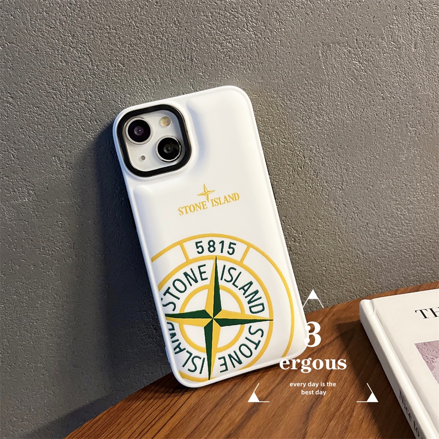 Ốp Điện Thoại TPU Dẻo Họa Tiết Logo Thương Hiệu &amp; Đá Đơn Giản Thời Trang Cho iPhone 14 13 12 11 Pro Max SE2020 X XR Xs Max