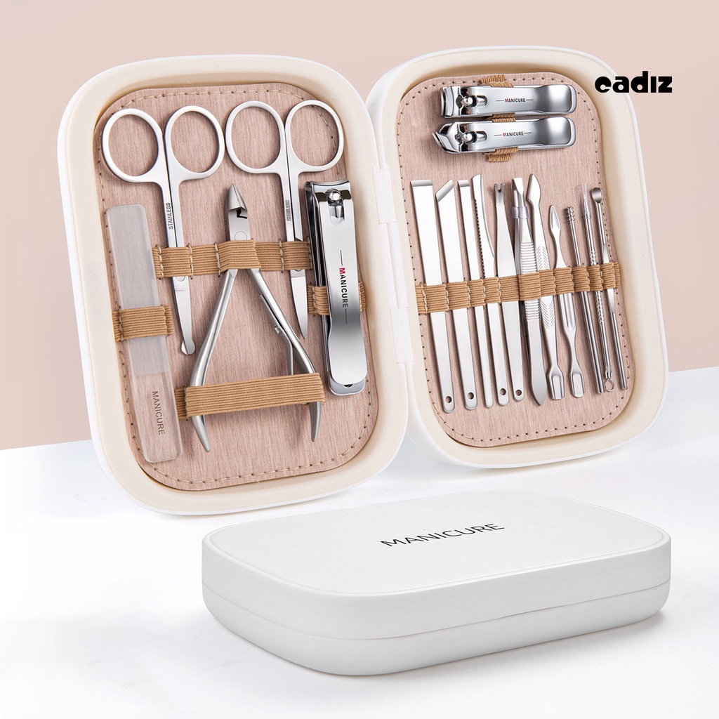 1 Bộ Dụng Cụ Làm Móng Chuyên Nghiệp Dễ Mang Theo 18 Món Dùng Hàng Ngày