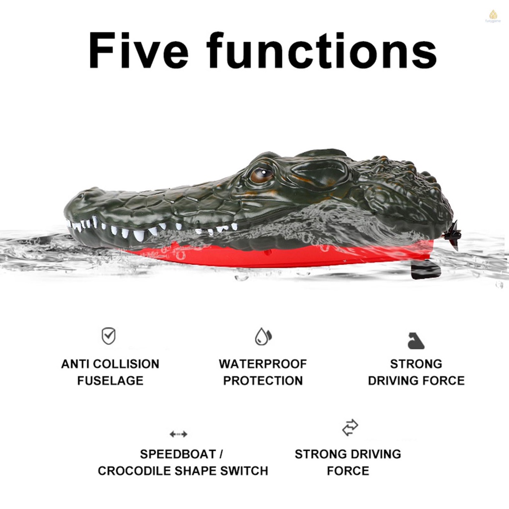JJRC Thuyền Đua Điện Cá Sấu Điều Khiển Từ Xa 2.4G 2CH Chất Lượng Cao