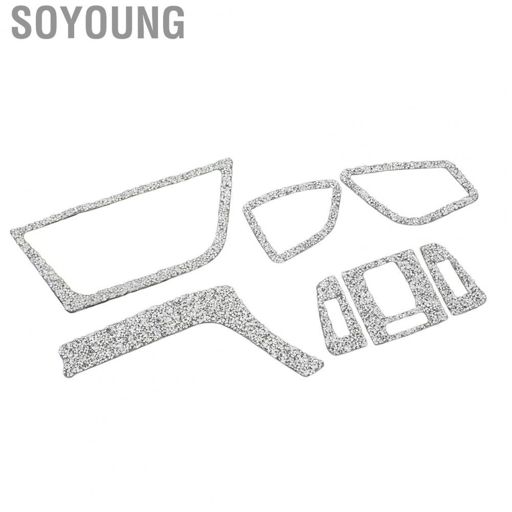 Soyoung Central Control Air Outlet Vent Panel Cover Trim Left Hand Drive Rhinestone Style Reflective for