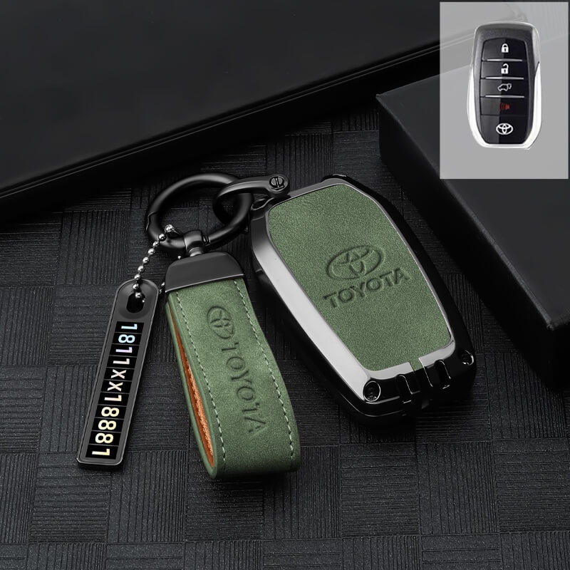 Vỏ Da + Kim Loại Bảo Vệ Chìa Khóa Xe Hơi Toyota Fortuner