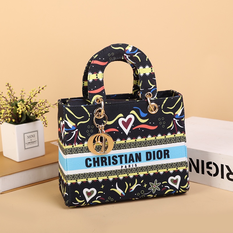 DIOR3222 Big Size Classic Style Top-handle Bags Crossbody Men's and Women's Small Square Bag Bag