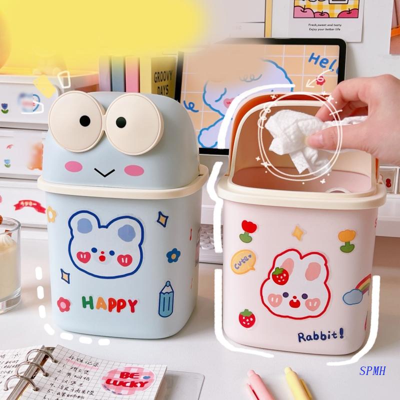 Thùng Rác Có Nắp Đậy Hình Chú Ếch Siêu Dễ Thương Trang Trí Nhà Cửa / Văn Phòng