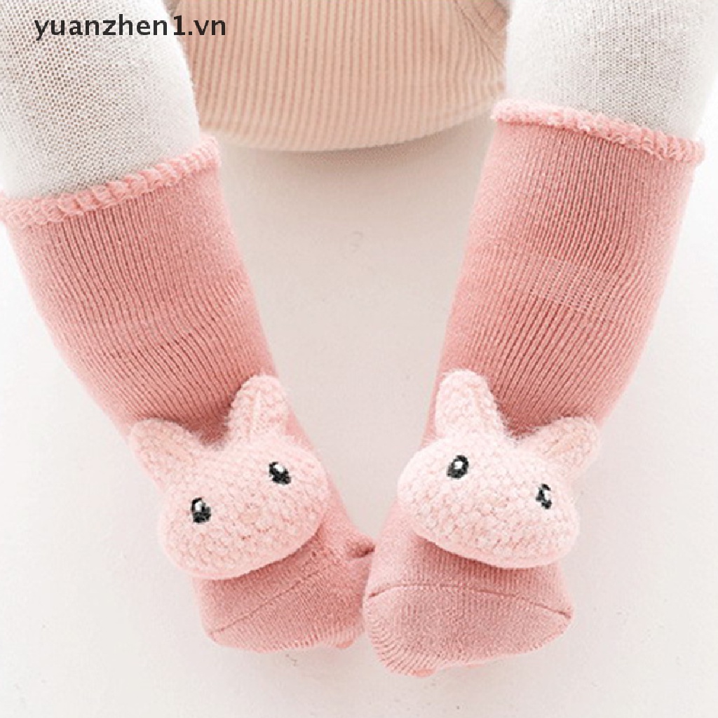 Tất Nhung Dày Chống Trượt Họa Tiết Hoạt Hình Cho Bé