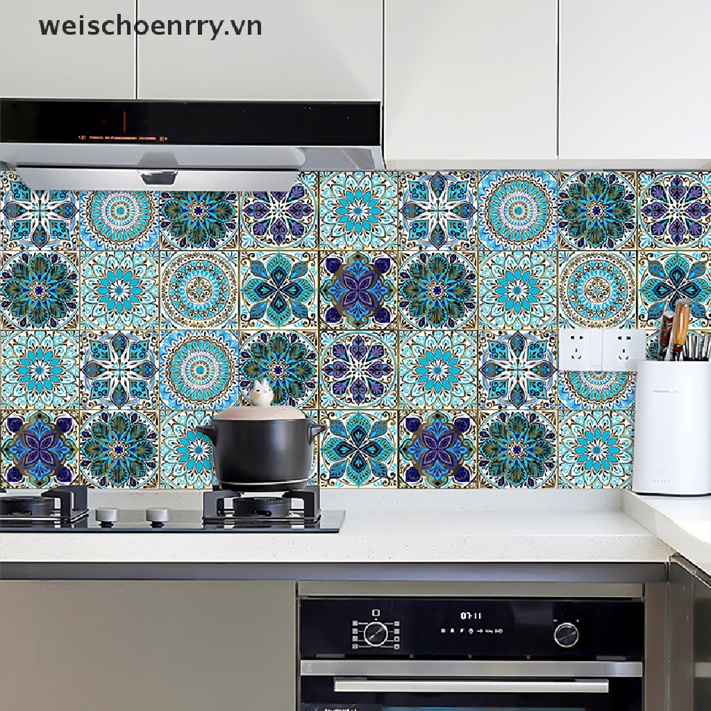 10 Sticker PVC Cứng Chống Nước Họa Tiết Mandala Dễ Thương Bắt Mắt