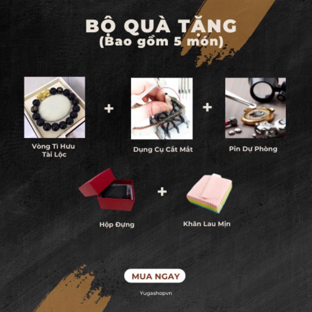 Đồng Hồ Cơ Nam MOHNE MO1 Mặt Vuông Siêu Chất Dây Da Cực Đẹp