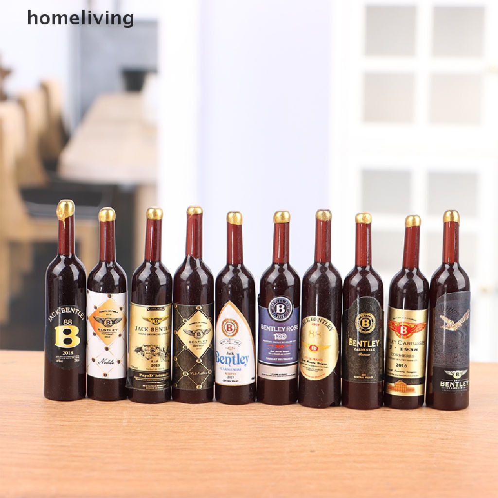 Set 10 Ly Rượu Mini Tỉ Lệ 1: 12 Dùng Để Trang Trí Nhà Búp Bê