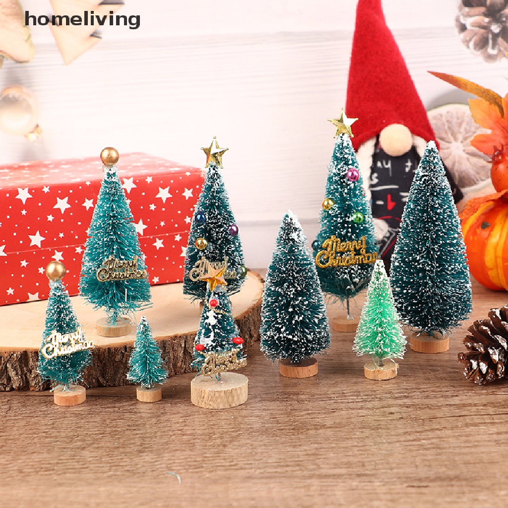 Set 4 Cây Thông Giáng Sinh Mini Tỉ Lệ 1: 12 Dùng Để Trang Trí Nhà Búp Bê