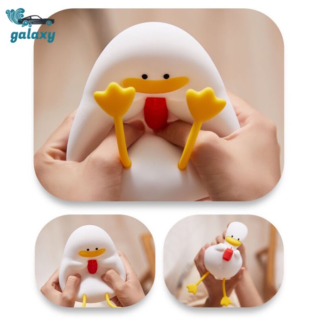 Galaxy Đèn Ngủ Led 3 Cấp Độ Hình Chú Vịt Nhiều Màu Sạc Usb Tiện Dụng Cho Bé
