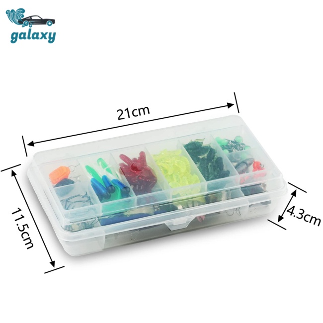Galaxy Set 120 Mồi Giả Nhử Cá Bằng Nhựa Trong Suốt Kèm Hộp Đựng