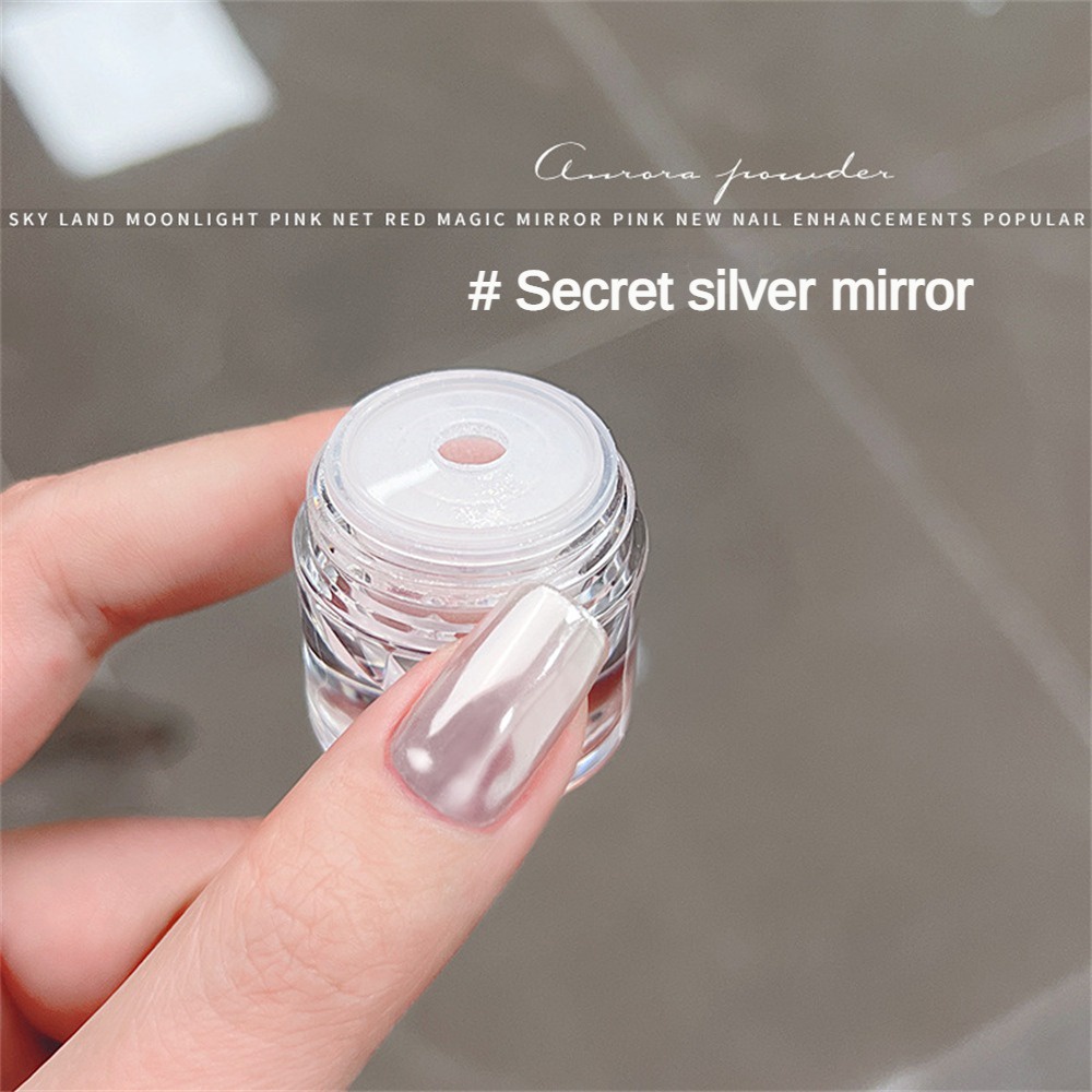 Siêu Sáng Magic Gương Bột Móng Tay Nghệ Thuật Ánh Trăng Bột Aurora Bột Móng Tay Nghệ Thuật Gương Bột Tự Làm Tiệm Làm Móng JULYSTAR