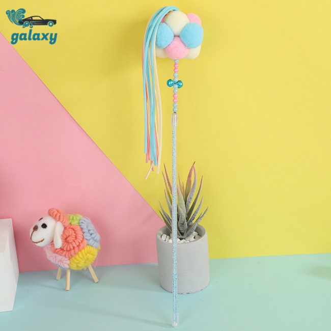 Gậy Trêu Mèo Hình galaxy Có Chuông Và Bóng Lông Tua Rua Giúp Giảm Căng Thẳng