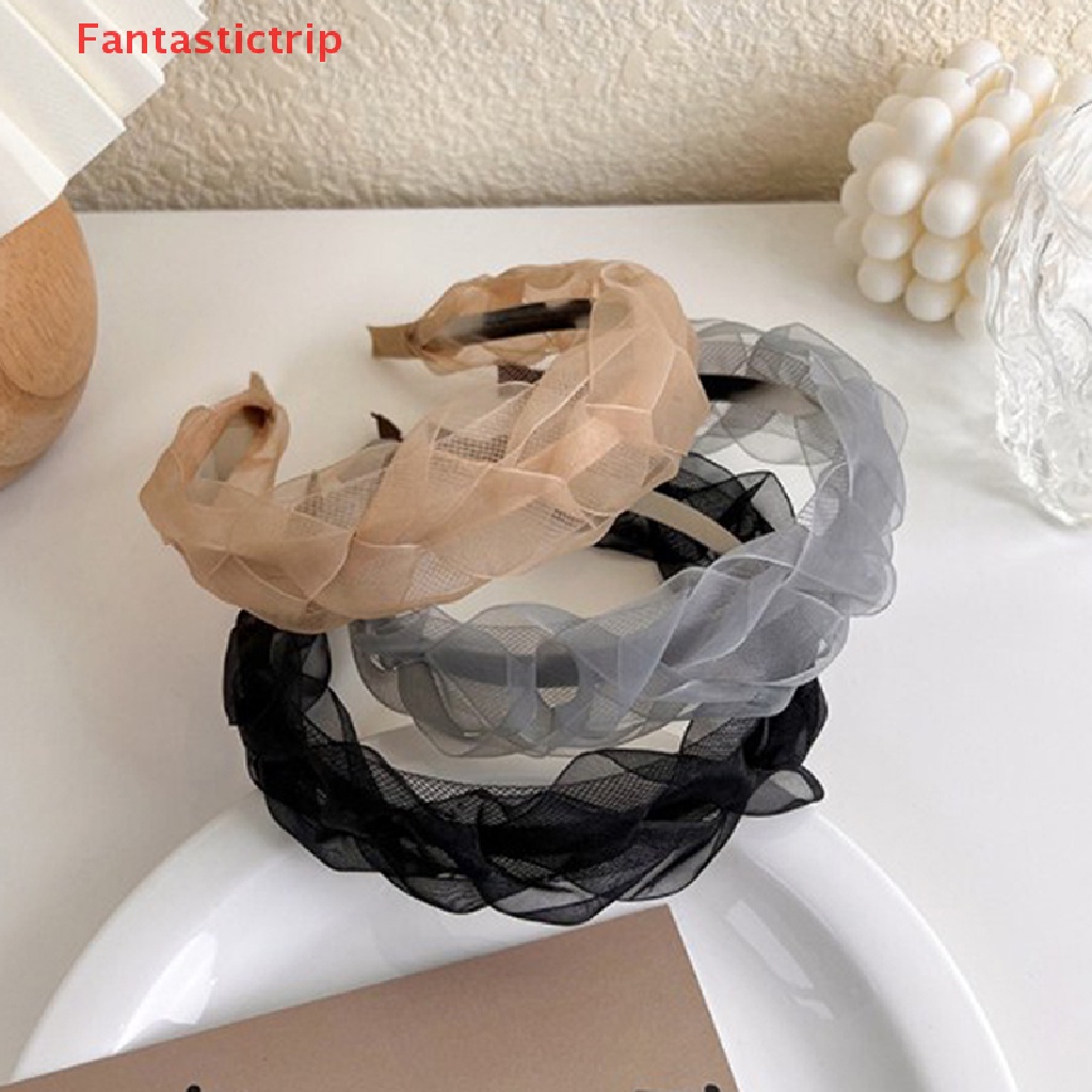 Băng Đô Vải Organza Mềm Mại Thời Trang Thanh Lịch Dành Cho Nữ