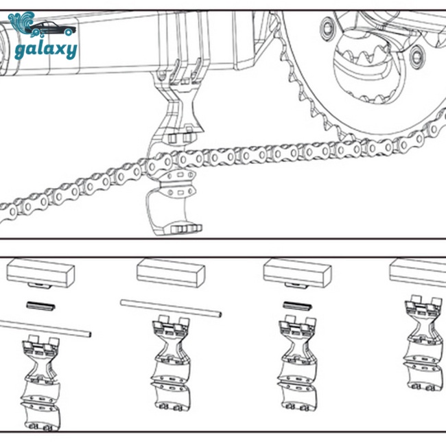 Galaxy Dụng Cụ Giữ Dây Xích Xe Đạp Leo Núi Chống Rơi Cho Cả Ba / Đôi / Một Đĩa