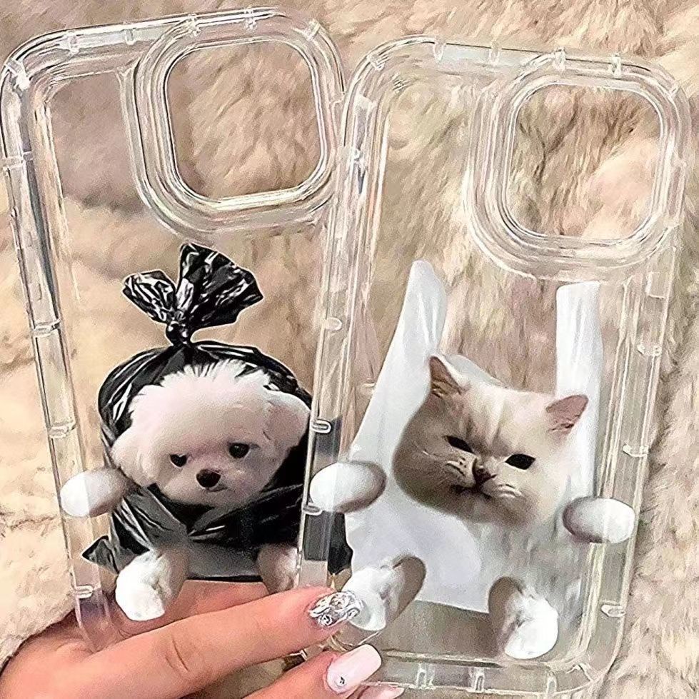 ✅Ốp Điện Thoại Dẻo Trong Suốt Họa Tiết Chú Chó / Mèo Dễ Thương Cho Iphone 138p xr promax / 1214 11 / proxs RP88