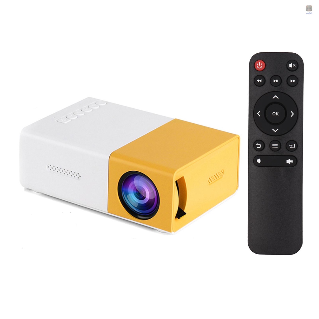 Máy ChiếU Mini Hỗ Trợ 720P / 1080P VớI Loa + ĐiềU KhiểN Từ Xa HD / AV / USB / Audio 3.5mm Cho Gia ĐìNh