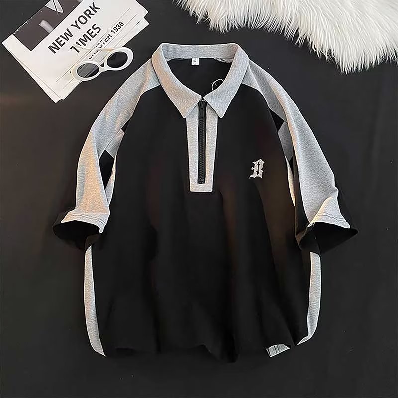 Áo Nỉ Nam Dài Tay Cổ Bẻ Thời Trang Hàn