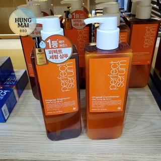 Cặp dầu gội và dầu xả mise en scene perfect serum golden morocco argan oil 680ml+680 đủ màu hàn quốc