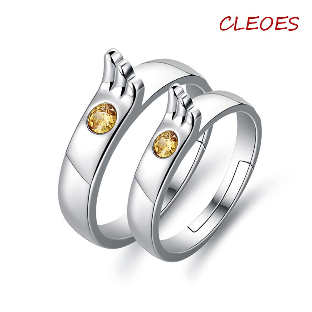 Nhẫn Cặp CLEOES Bằng Đồng Phong Cách Morishima Hodaka Amano Hina Hàn Quốc