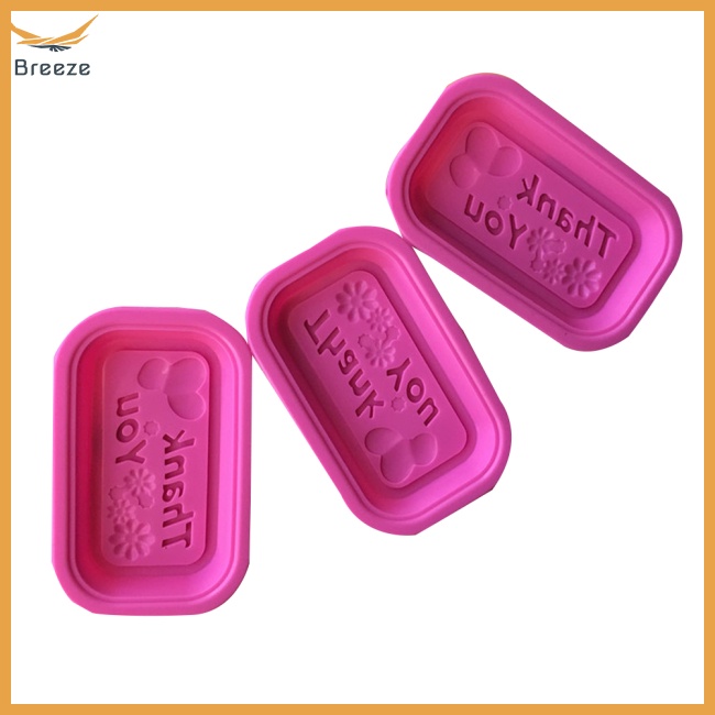 Khuôn Silicon Làm Xà Phòng Handmade Có Thể Tái Sử Dụng Hình Chữ Thank You Màu Sắc Ngẫu Nhiên