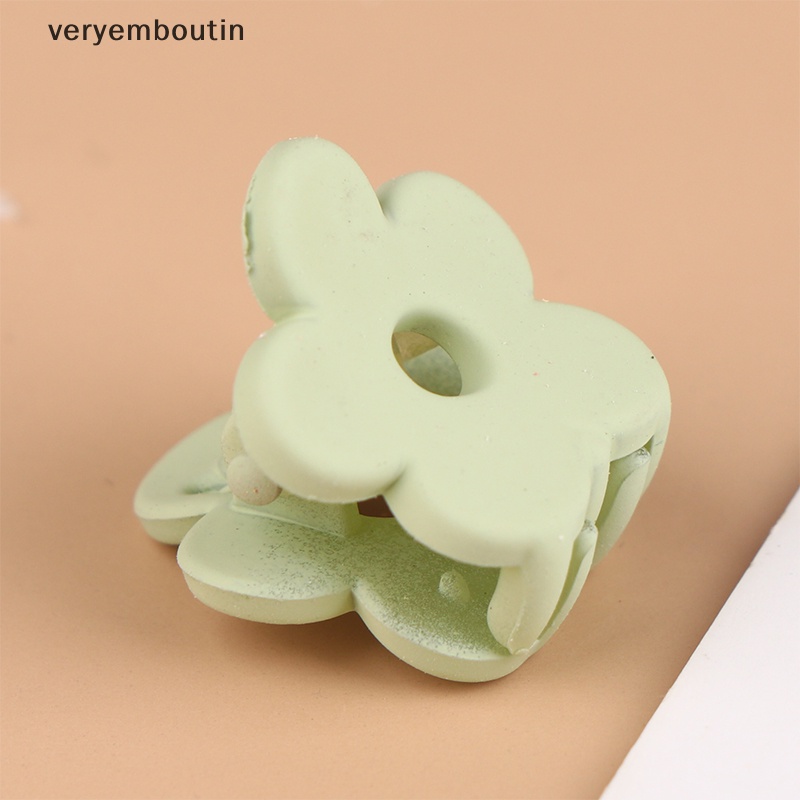 Set 10 Kẹp Tóc Càng Cua Mini 3cm Bằng Nhựa Nhám Họa Tiết Hình Học Cho Nữ