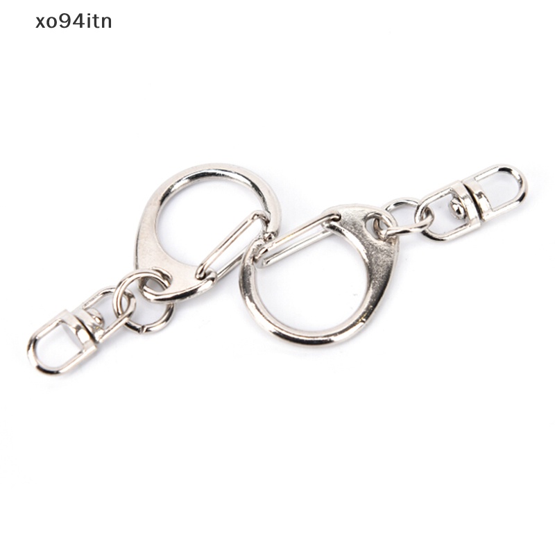 Set 10 Móc Khóa Ngắn Màu Bạc Bóng DIY