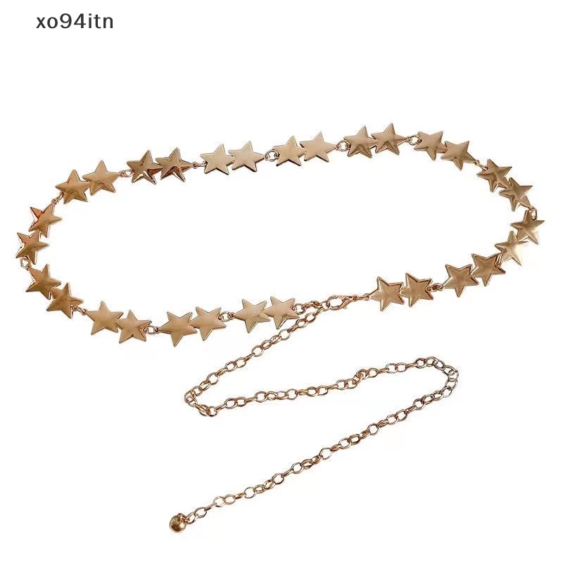 Thắt Lưng Dây Xích Bằng Hợp Kim Hình Ngôi Sao Năm Cánh Thời Trang Cho Nữ