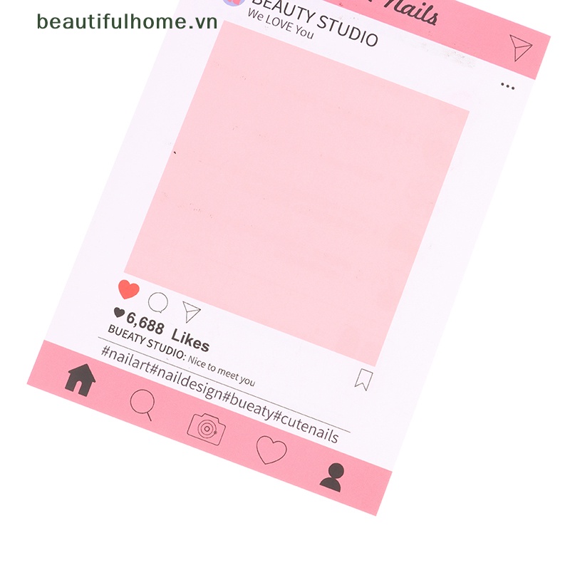 Bộ 10 Thẻ Giấy Cạc Tông Trưng Bày Móng Tay Giả