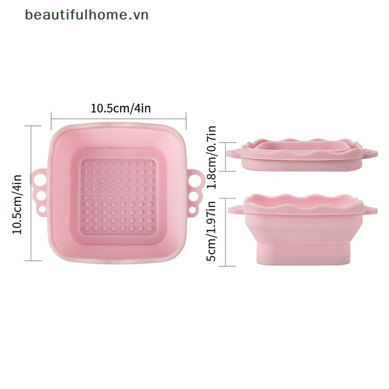 Miếng Silicone Vệ Sinh Cọ Trang Điểm Có Thể Gấp Gọn Tiện Lợi
