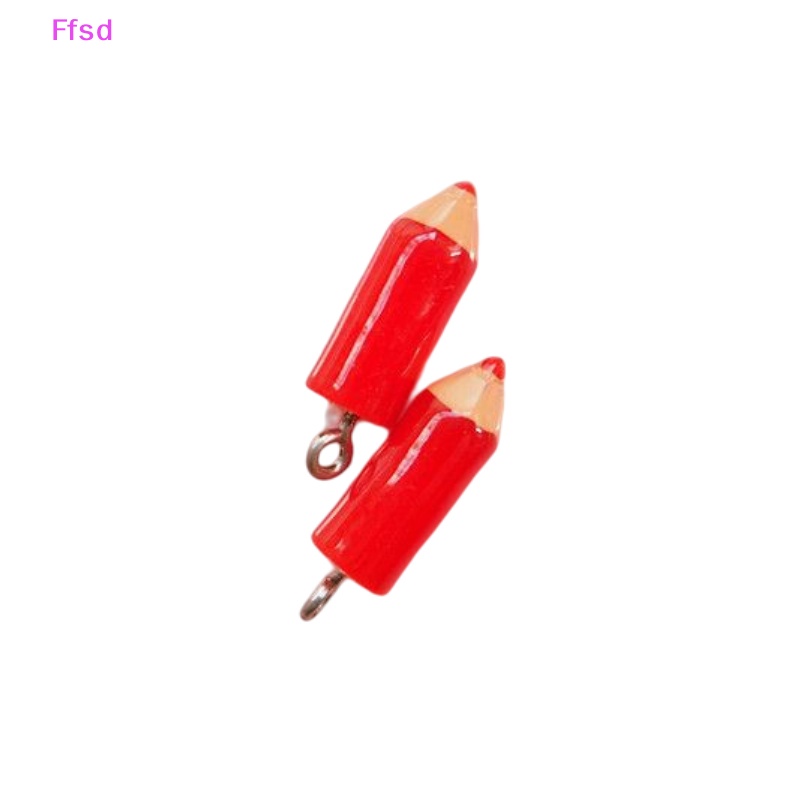 {Ffsd} Bộ 10 Đầu Bút Chì Bằng Nhựa Resin Màu Sắc Dùng Làm Trang Sức Thời Trang DIY