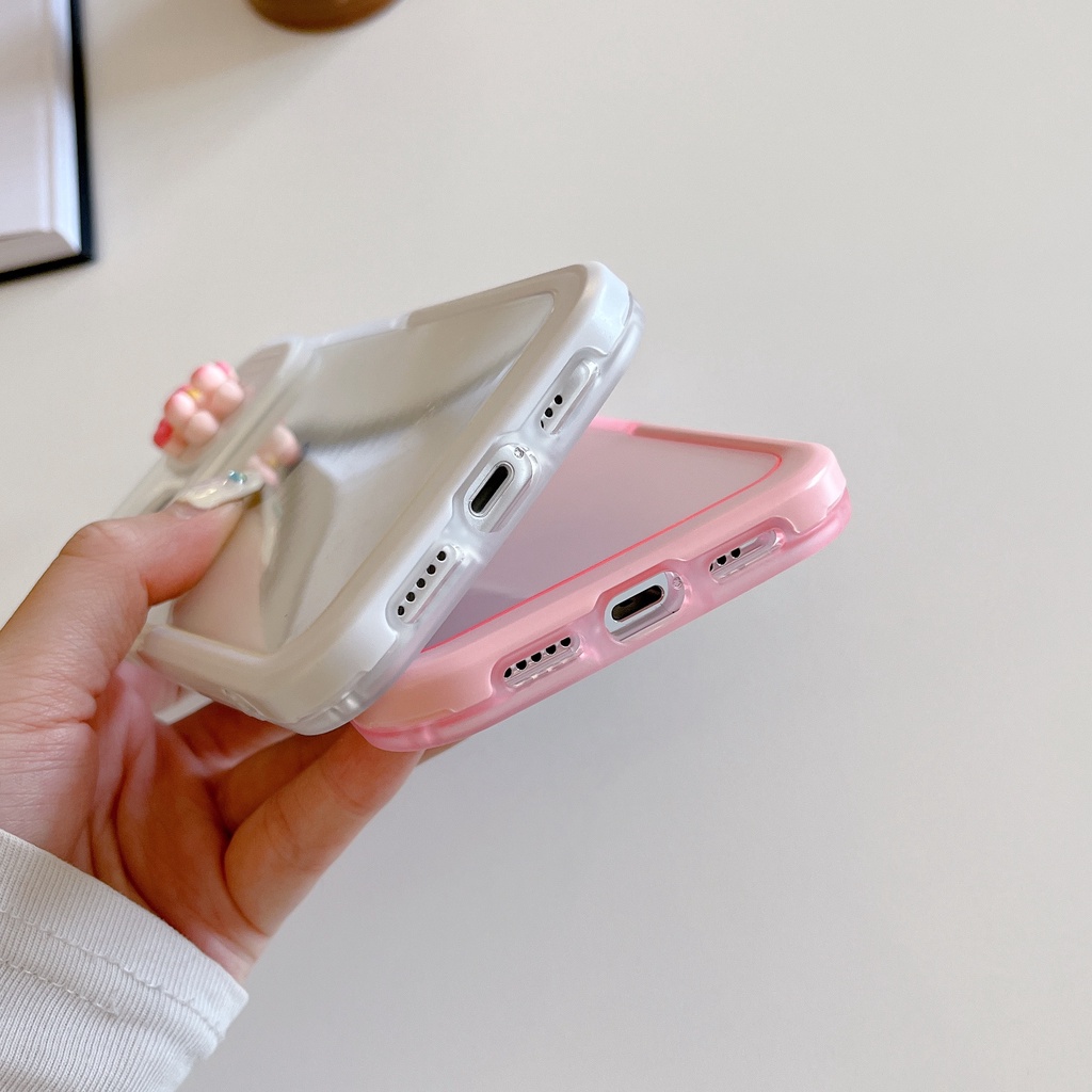 Ốp Điện Thoại TPU Mềm Trong Suốt Có Cửa Sổ Kéo 3D Dễ Thương Cho iPhone 14 12 11 13 Pro Max 14 Plus XR XS Đứng