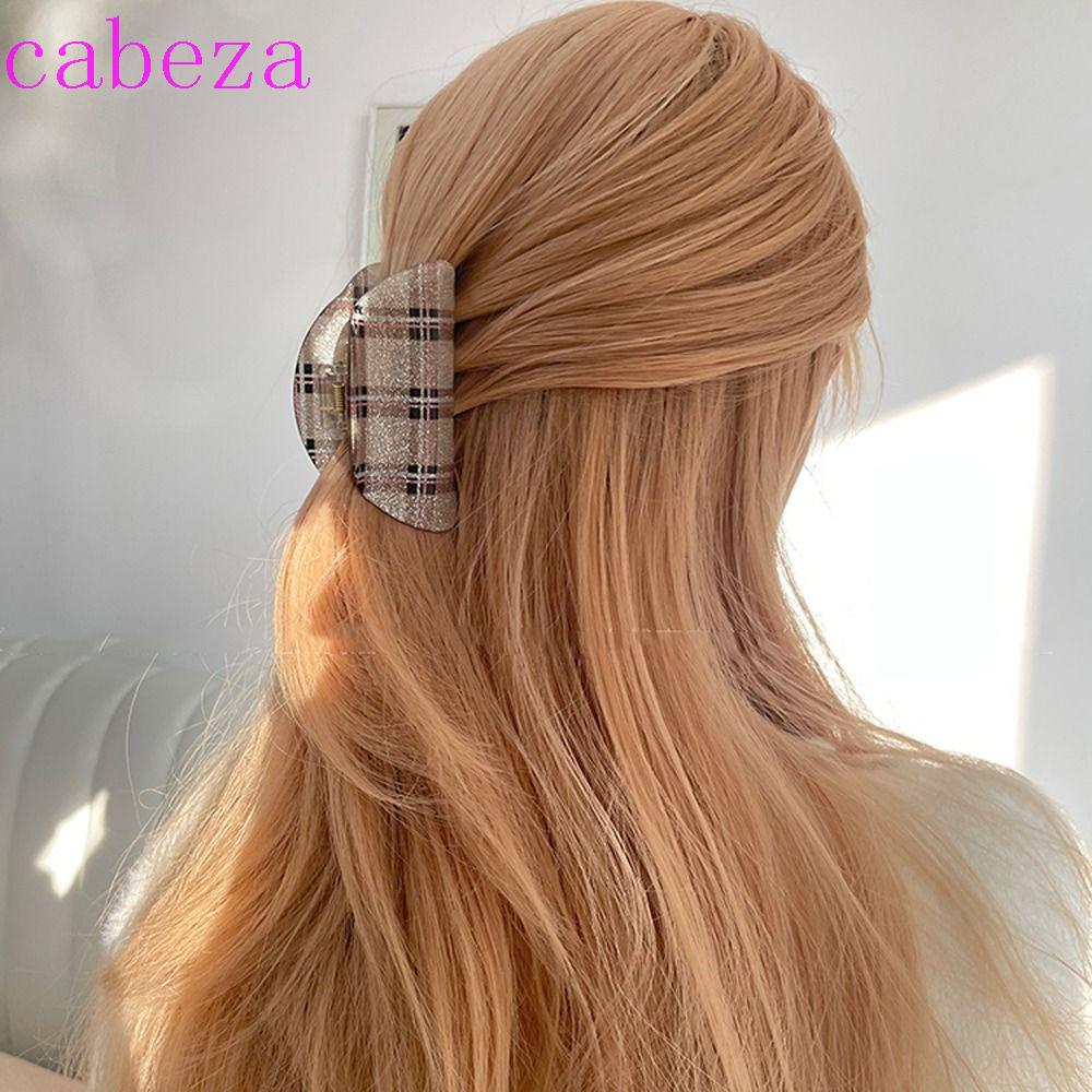 Kẹp Tóc Càng Cua Họa Tiết Kẻ Sọc Phong Cách Hàn Quốc Thời Trang Sáng Tạo Y2k