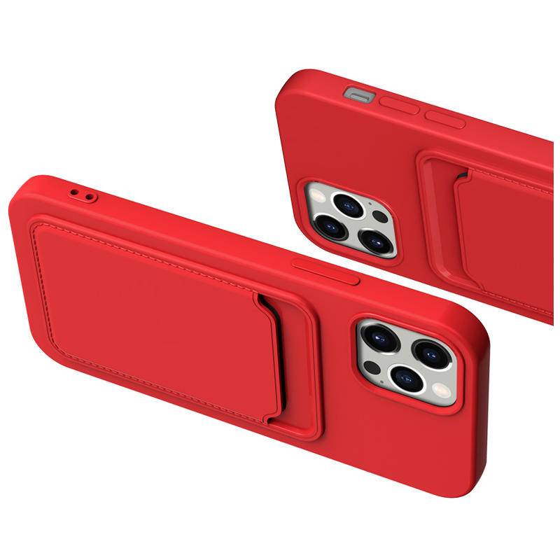 Ốp Điện Thoại TPU Mềm Nhiều Màu Sang Trọng Có Ngăn Đựng Thẻ Cho iPhone X XS MAX XR 7 8 Plus SE 2022 2020