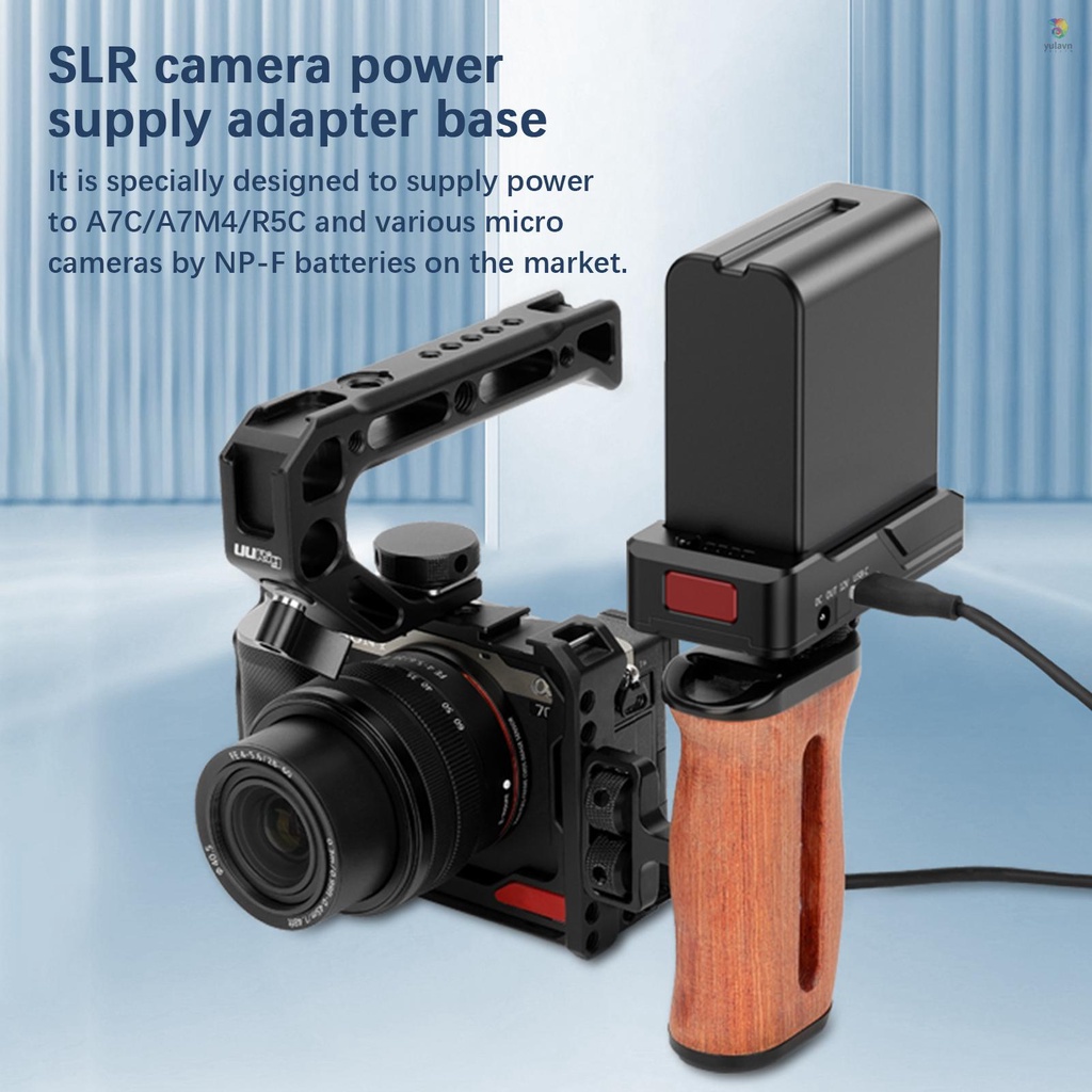 Bộ Chuyển Đổi Sạc Pin Kim Loại Cổng Type-C 12V DC7.4V 1 / 4 Inch Cho NP-F50 F750 F750S