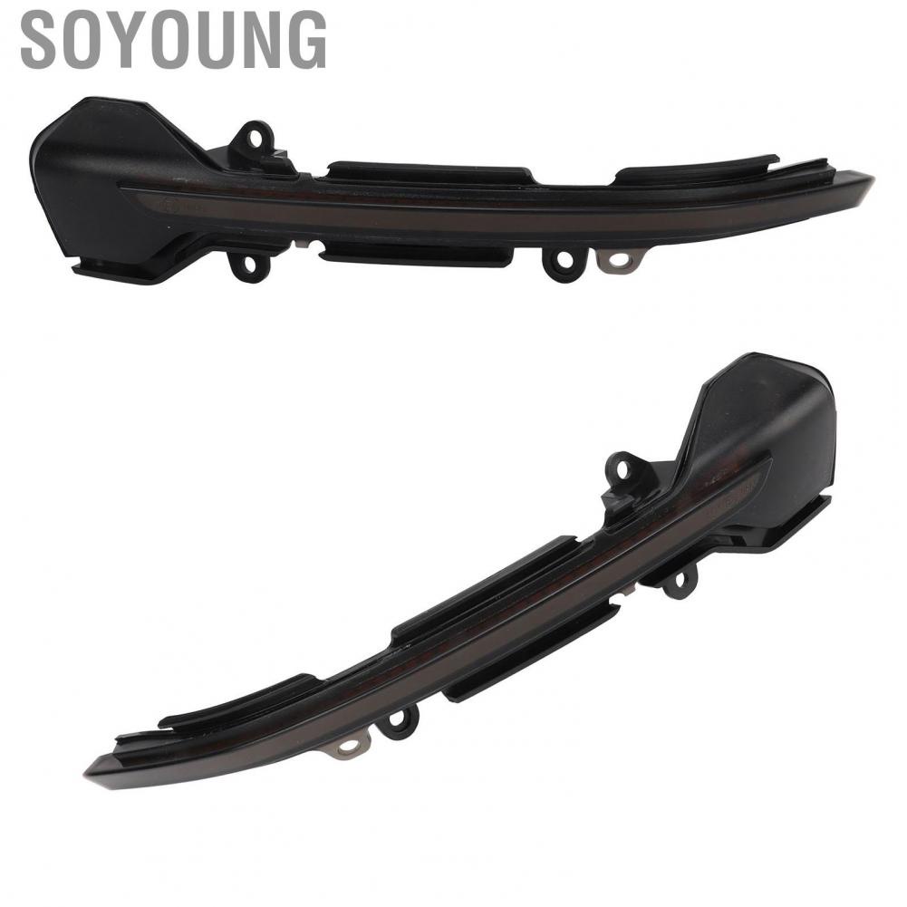 Soyoung Rearview Mirror Turn Signal Light Smoked Black Yellow Side Lamp Indicator Replacement For SEAT Leon Mk3 5F