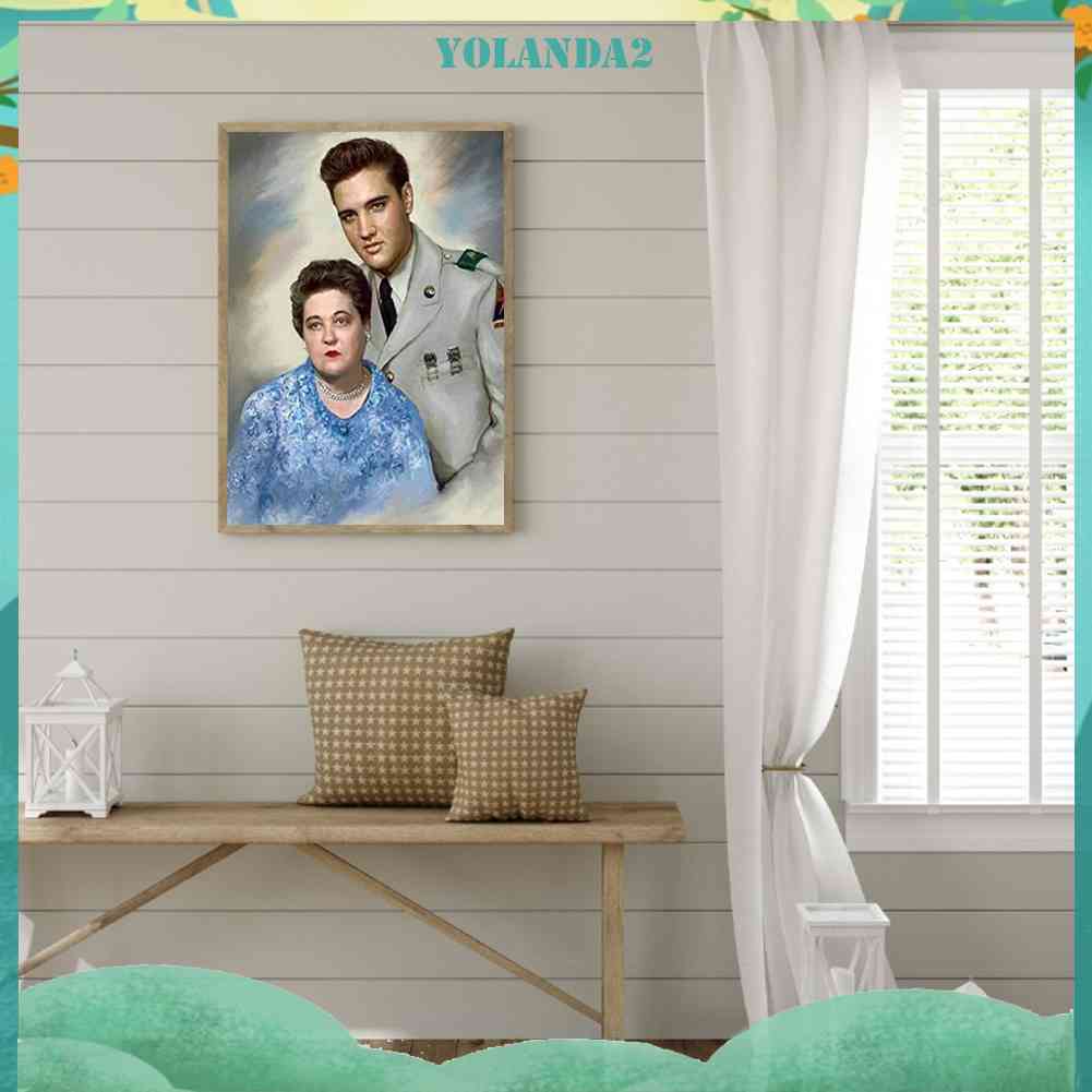 Bộ Tranh Đính Đá 5D Toàn Diện Họa Tiết Elvis Presley Độc Đáo DIY Dùng Trang Trí Nhà Cửa
