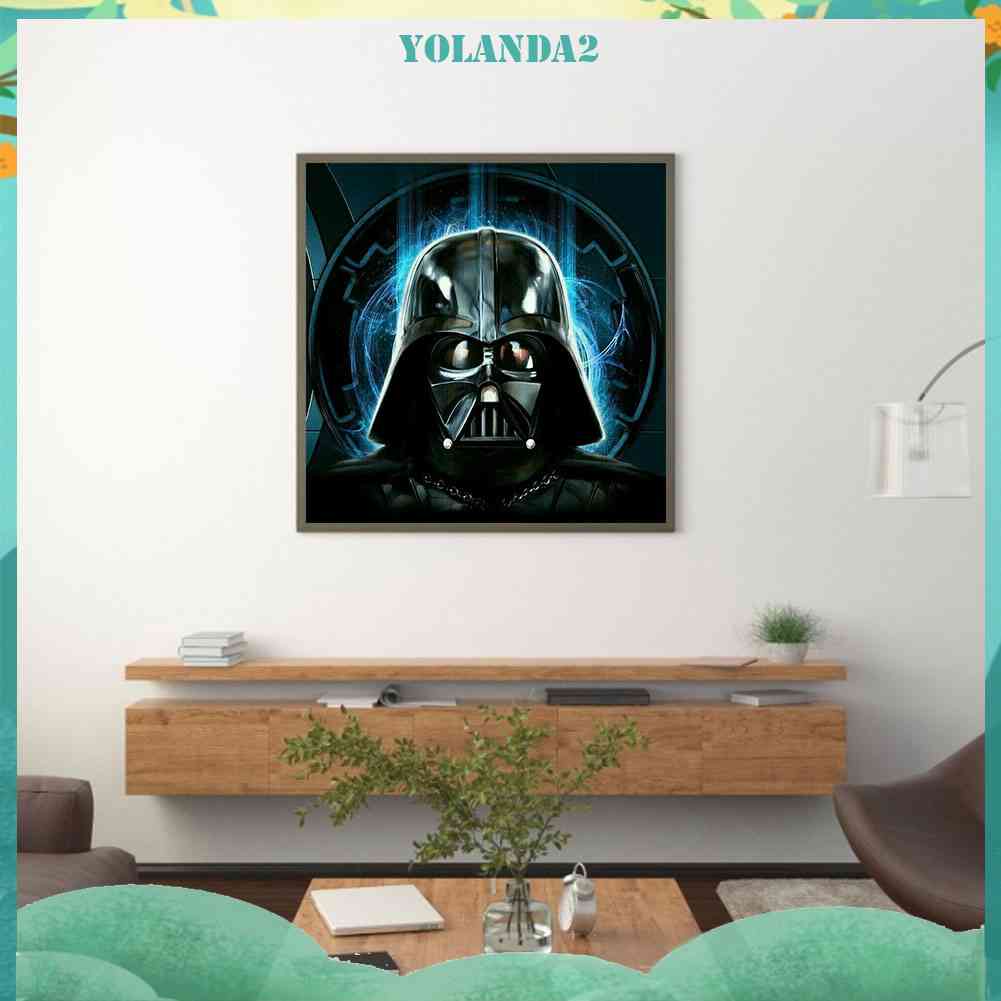 Tranh Đính Đá Kim Cương Toàn Bộ 5D DIY Hình Vẽ Darth Vader Trang Trí Nhà Cửa
