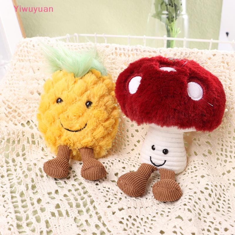 < Yiwuyuan > Móc Khóa Hình Trái Cây Nhồi Bông Mềm Mại Dễ Thương Mới