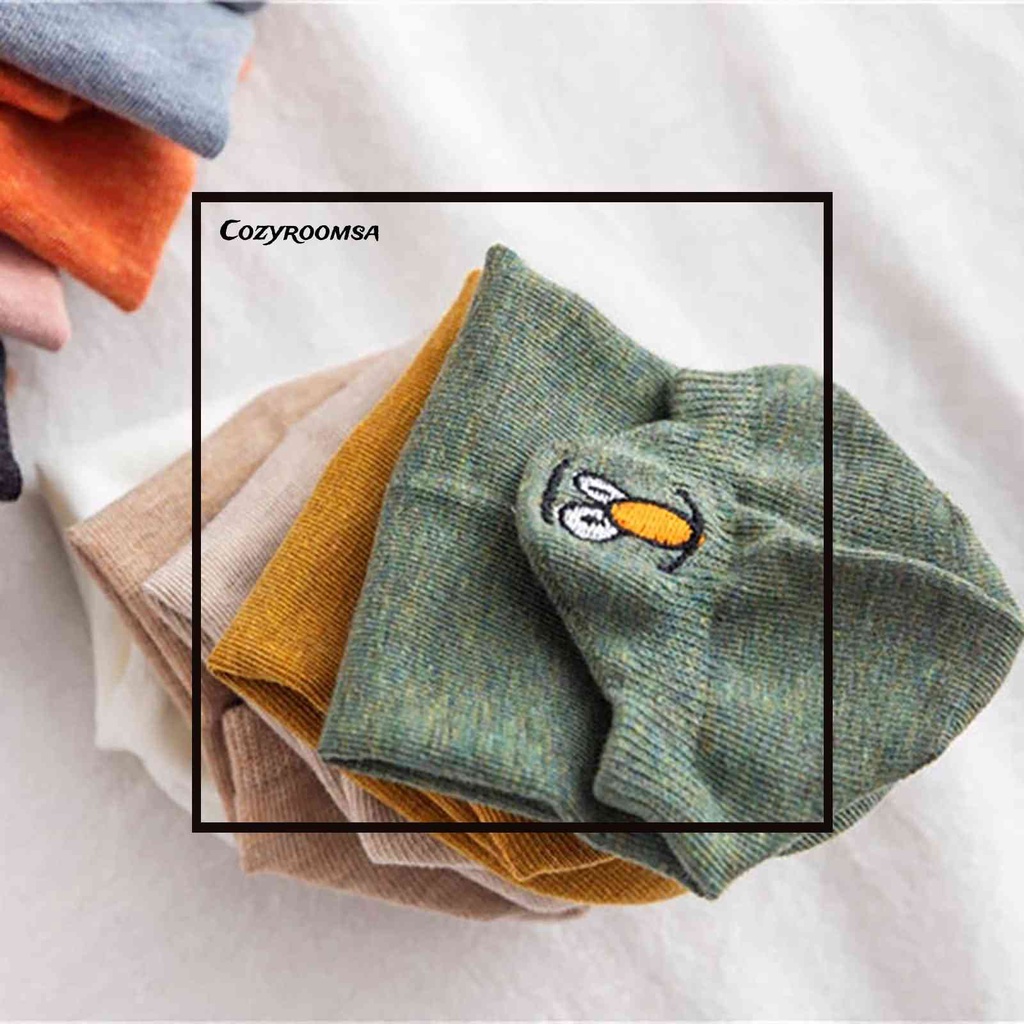 Set 10 Đôi Tất Cổ Thuyền Chống Trượt Thêu Hoa