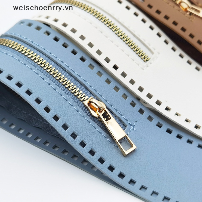 Dây Khóa Kéo 55cm Bằng Da PU Dùng May Túi Xách / Giày Dép Tiện Dụng DIY