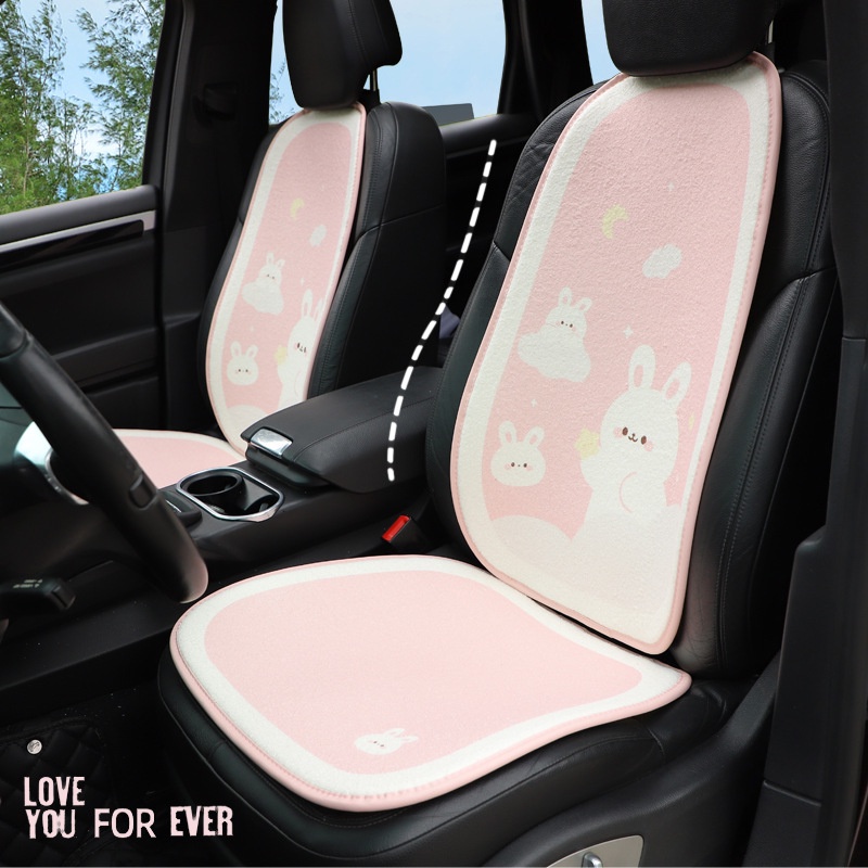 Automotive General Cartoon Cloud Rabbit Car Cushion Winter Plush Car Warm and Comfortable Car Seat Cushion Lambswool Car Cushion Car seat decorative pad car interior accessories
