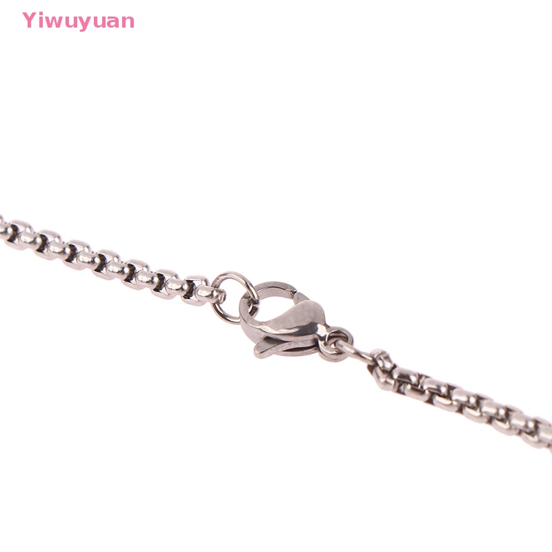 < Yiwuyuan > Vòng cổ Tưởng Niệm Thánh Giá Bằng Thép Không Gỉ Bóng Mới