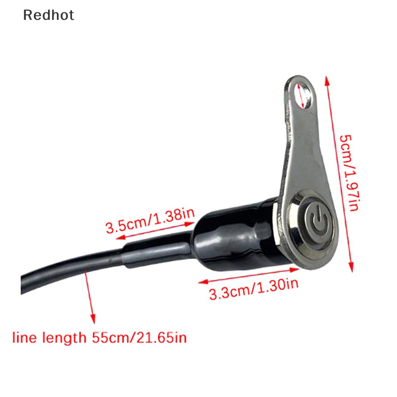 Công Tắc Đèn LED 12V Gắn Tay Lái Xe Máy Chống Nước