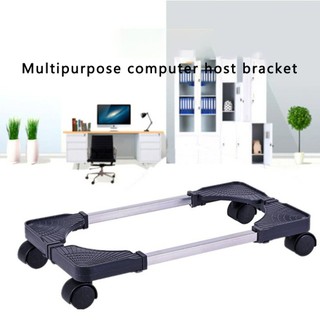 Mobile CPU Stand Computer Tower Rolling Holder Locking Caster Wheel & Adjustable Width Fits Most Gaming Desktop Computer