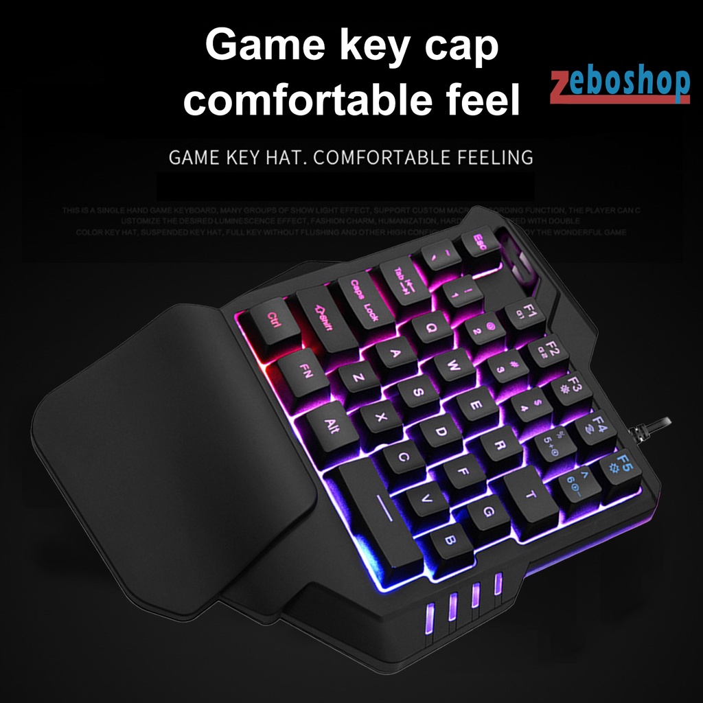 Combo Bàn Phím + Chuột + Đèn RGB Mini Hiệu Suất Cao Hỗ Trợ Quay Phim Cho Máy Tính