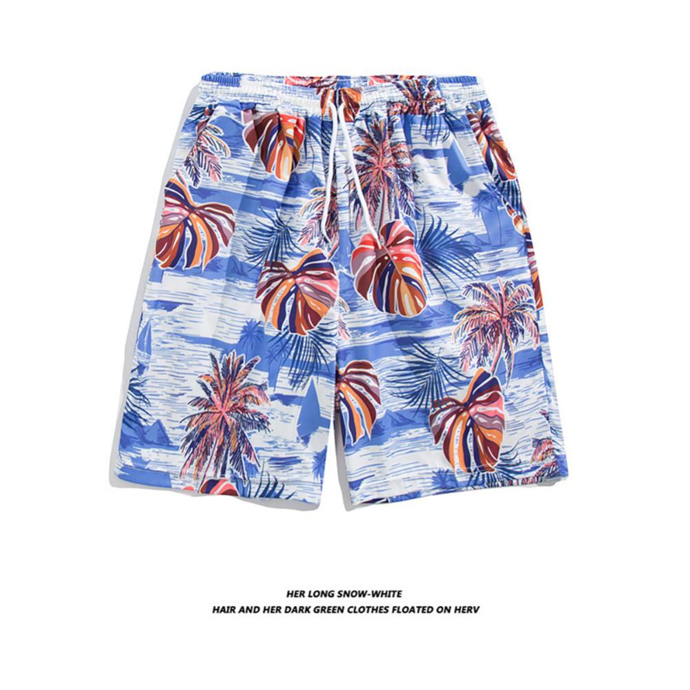 Quần Short Đi Biển Dáng Rộng In Họa Tiết Hoạt Hình Phong Cách Hawaii Thời Trang Mùa Hè Cho Nam R2U2