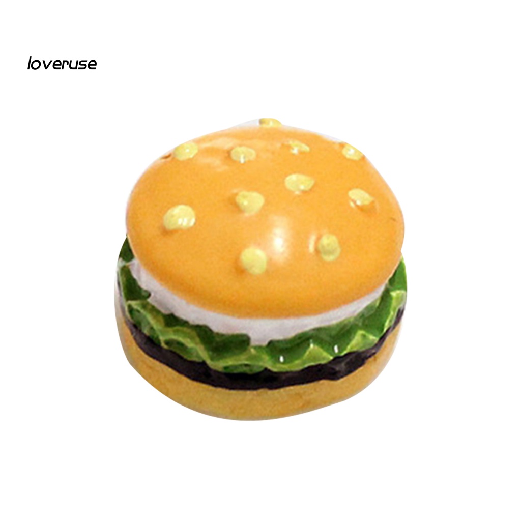 Set 5 Mô Hình Điện Thoại Bánh Hamburger Mini Bằng Nhựa Resin Trang Trí Nhà Búp Bê DIY